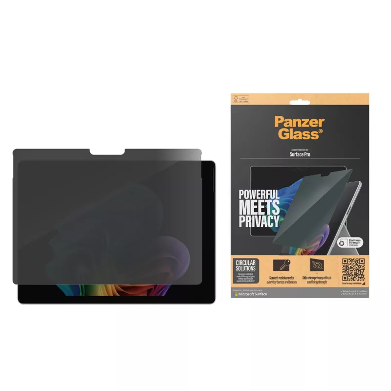 PanzerGlass ® Osłona prywatyzująca ekranu Microsoft Surface Pro X | Pro 8 | Pro 9 | Pro 10 | Pro 11th Edition | Ultra-Wide Fit