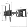 Techly ICA-PLB 148M Uchwyt/stojak do telewizora 139,7 cm (55 cali) Czarny
