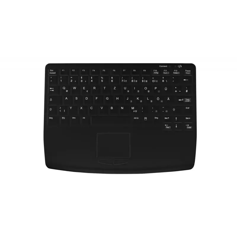 Klawiatura Contour Design Active Key AK-4450-G, przemysłowa, USB, QWERTZ, niemiecka, czarna
