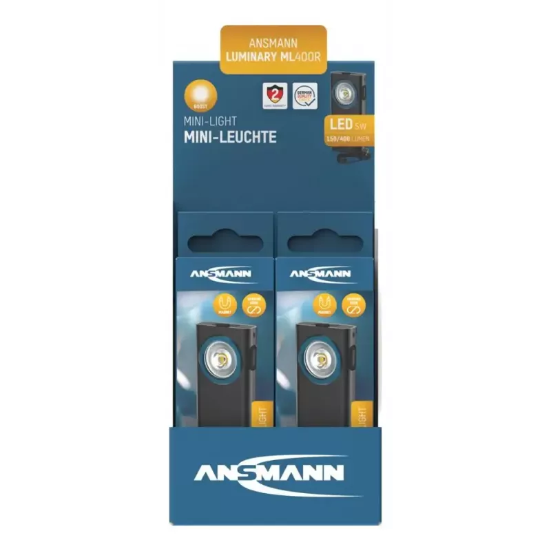 Latarka na brelok Ansmann ML400R Czarna LED 5W USB ładowalna