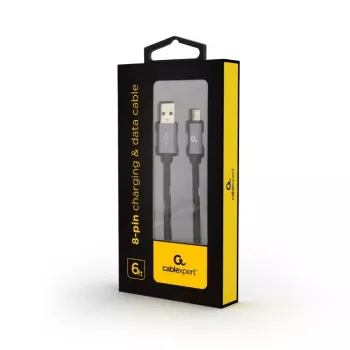 Kabel do telefonu komórkowego GEMBIRD USB A na Lightning CCB-MUSB2B-AMLM-6 1,8 m USB 2.0 Czarny