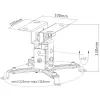 Przedłużenie wspornika sufitowego do projektora Techly 130 mm srebrny ICA-PM 2S