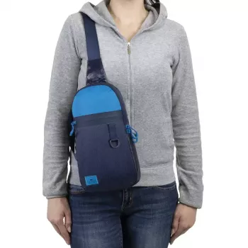 Torba na ramię Rivacase Dijon 25.6 cm (10.1 cala) Niebieska Uchwyt do przenoszenia Pasek na ramię