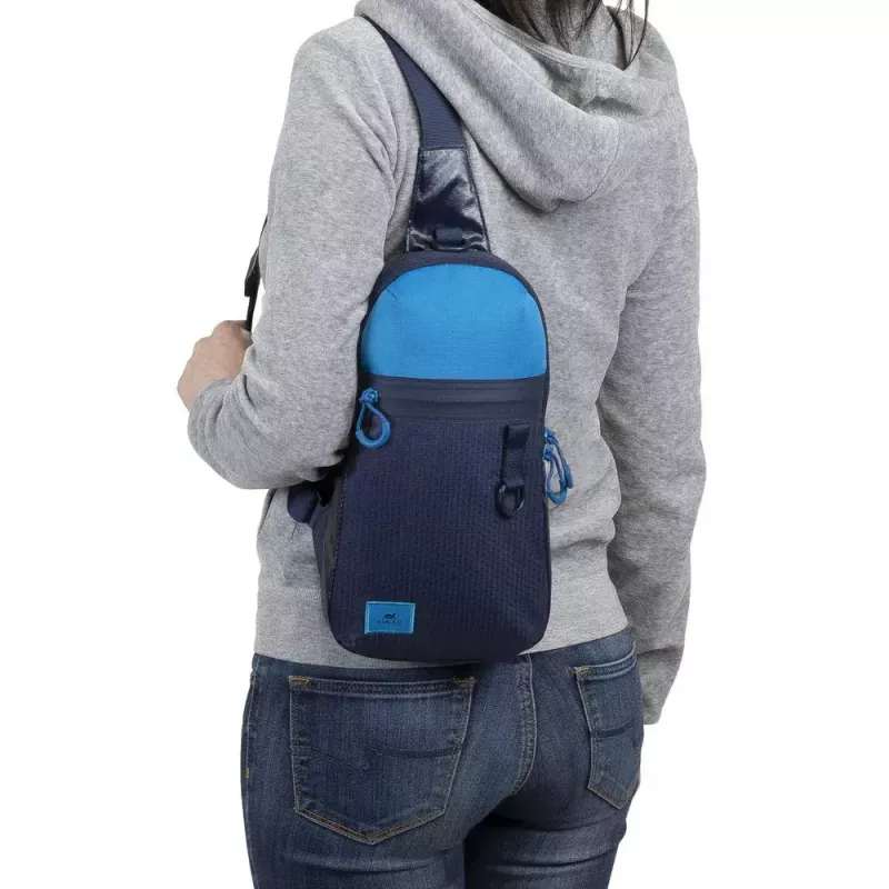 Torba na ramię Rivacase Dijon 25.6 cm (10.1 cala) Niebieska Uchwyt do przenoszenia Pasek na ramię