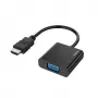 Adapter kabla wideo Hama 00200343 0,15 m HDMI Typ A (standardowy) na VGA (D-Sub) czarny