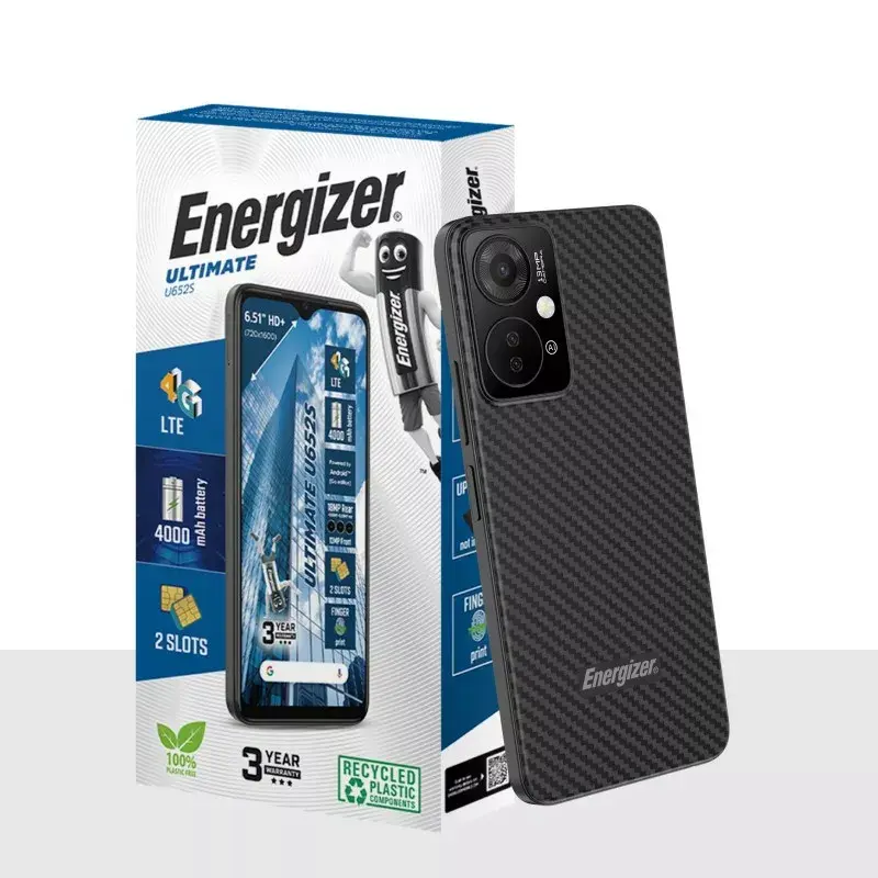 Smartfon Energizer U652SEU, wyświetlacz 6,51 cala, pamięć 64 GB, czarny