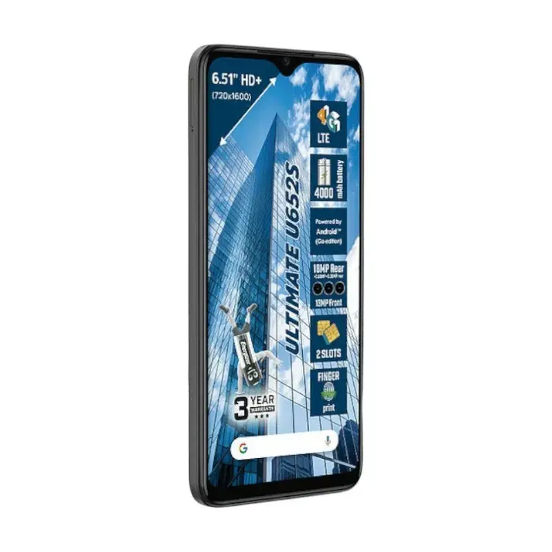 Smartfon Energizer U652SEU, wyświetlacz 6,51 cala, pamięć 64 GB, czarny