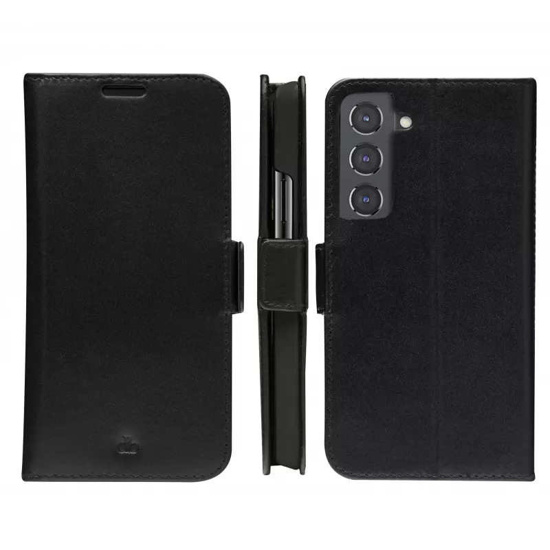 dbramante1928 Copenhagen cienki - Galaxy S22 - Czarny, etui z klapką, Samsung, Galaxy S22, 15,5 cm (6,1 cala), Czarny