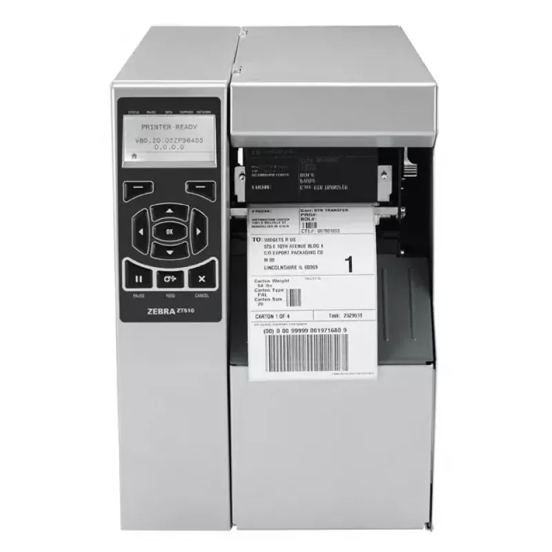 Drukarka etykiet Zebra ZT510 Transfer termiczny 300×300 DPI, 305 mm/s, szerokość druku 104 mm, Ethernet, Bluetooth, LCD, szary