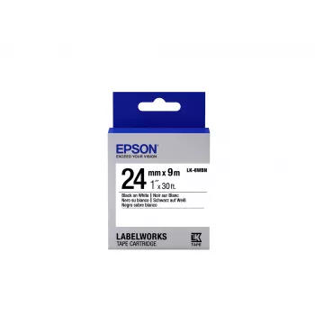 Epson Label Cartridge Standard LK-6WBN Czarny/Biały 24mm (9m)