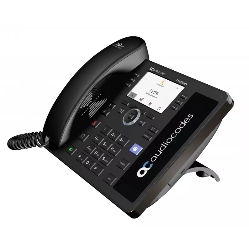 AudioCodes Teams C435HD-R IP-Phone PoE GbE Czarny, telefon IP, czarny, przewodowa słuchawka, Android, SIP info, przyciski