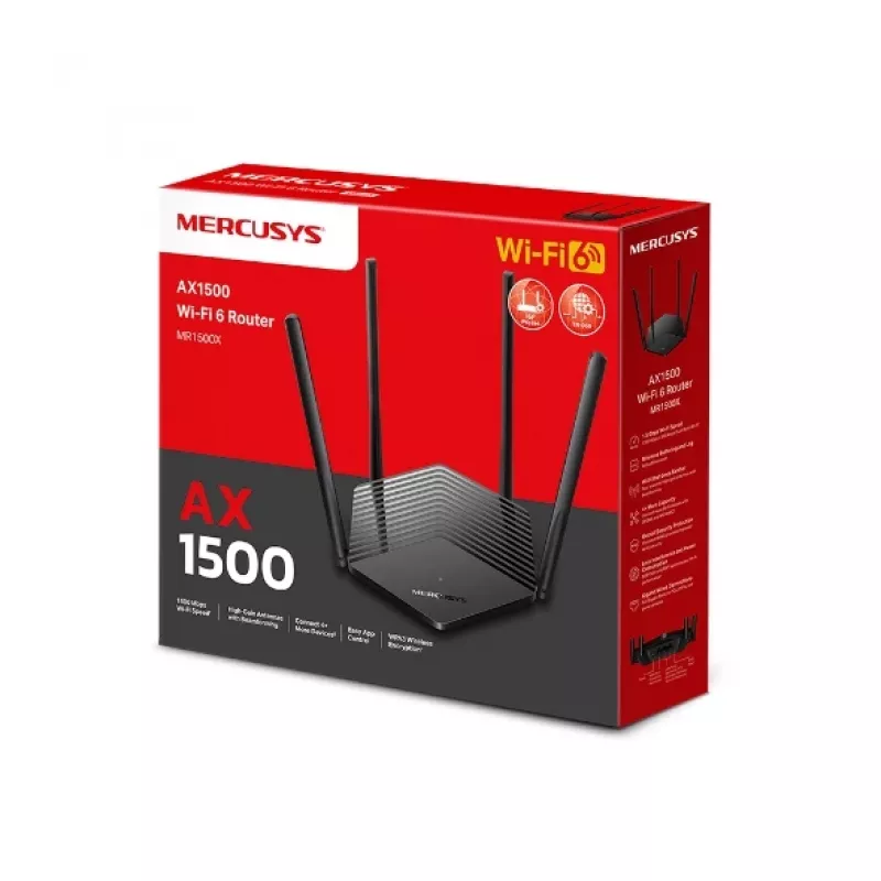 TP-Link MR1500X router bezprzewodowy Gigabit Ethernet Dwupasmowy (2,4 GHz / 5 GHz) Czarny