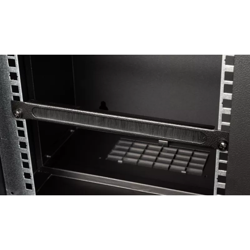 Panel do zarządzania kablami EQUIP EZMB-10-B, metalowy, czarny, akcesorium 1U