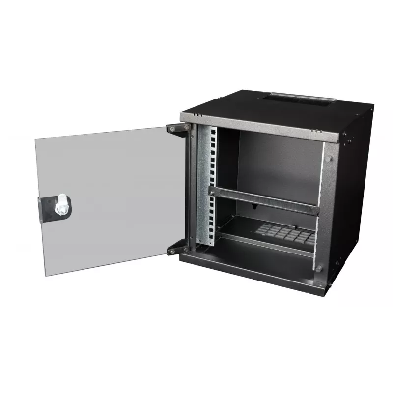 Panel do zarządzania kablami EQUIP EZMB-10-B, metalowy, czarny, akcesorium 1U