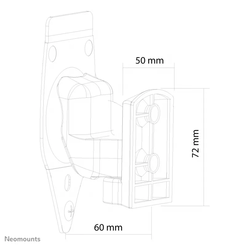 Uchwyt ścienny Neomounts NM-WS300Czarny do głośnika Sonos Play3 - pełny ruch