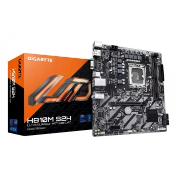 Płyta główna GIGABYTE H810M S2H - procesory Intel Core Ultra (seria 2), 4+1+2 fazy VRM, do 6400MHz DDR5, 1xPCIe 4.0 M.2, 1GbE LAN, USB 3.2 Gen 1