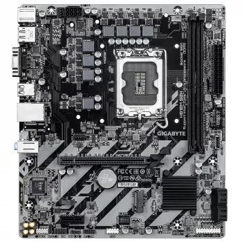 Płyta główna GIGABYTE H810M S2H - procesory Intel Core Ultra (seria 2), 4+1+2 fazy VRM, do 6400MHz DDR5, 1xPCIe 4.0 M.2, 1GbE LAN, USB 3.2 Gen 1