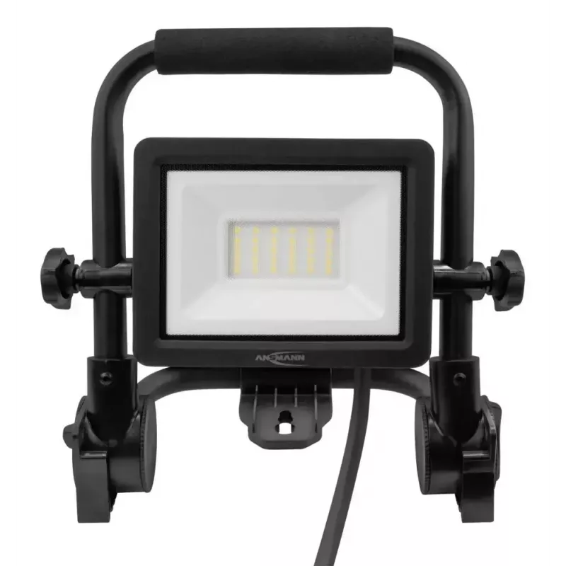 Naświetlacz roboczy ANSMANN FL20W-AC 20 W LED, 2200 lm, 230 V, kąt rozsyłu 110°, przewód 1,8 m, czarny