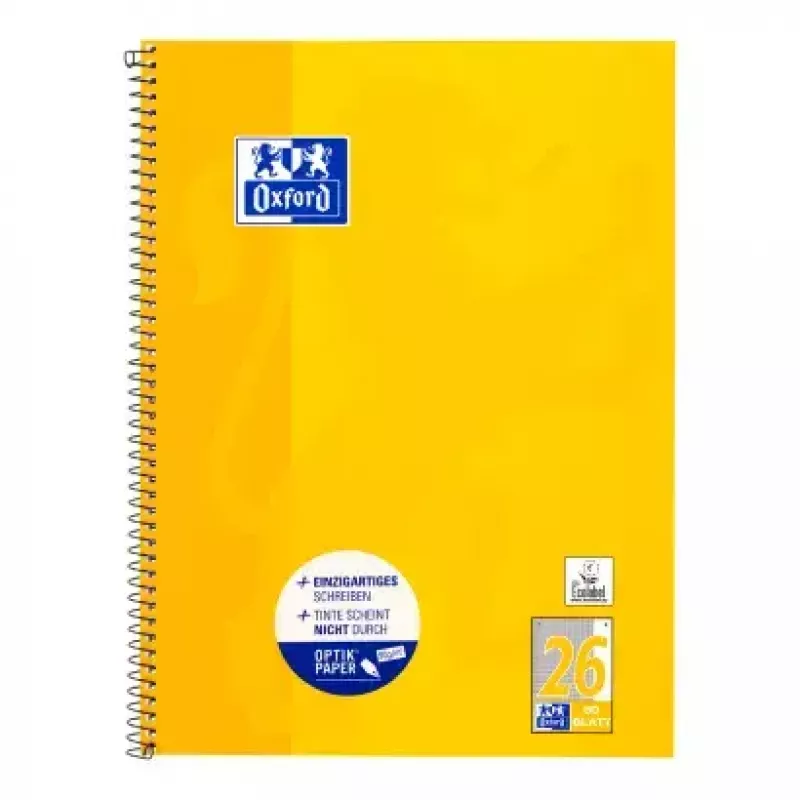 Zeszyt Oxford 100050356 A4 80 kartek Żółty