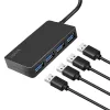 LogiLink USB 3.2 Gen1 koncentrator 4-portowy czarny 5000 Mbit/s ABS