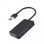 LogiLink USB 3.2 Gen1 koncentrator 4-portowy czarny 5000 Mbit/s ABS