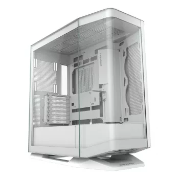 Obudowa PC Midi Tower Cougar FV270 — Biała, obsługuje ATX/EATX/Micro-ITX, 2×3,5 cala + 2×2,5 cala, wentylatory 120/140 mm