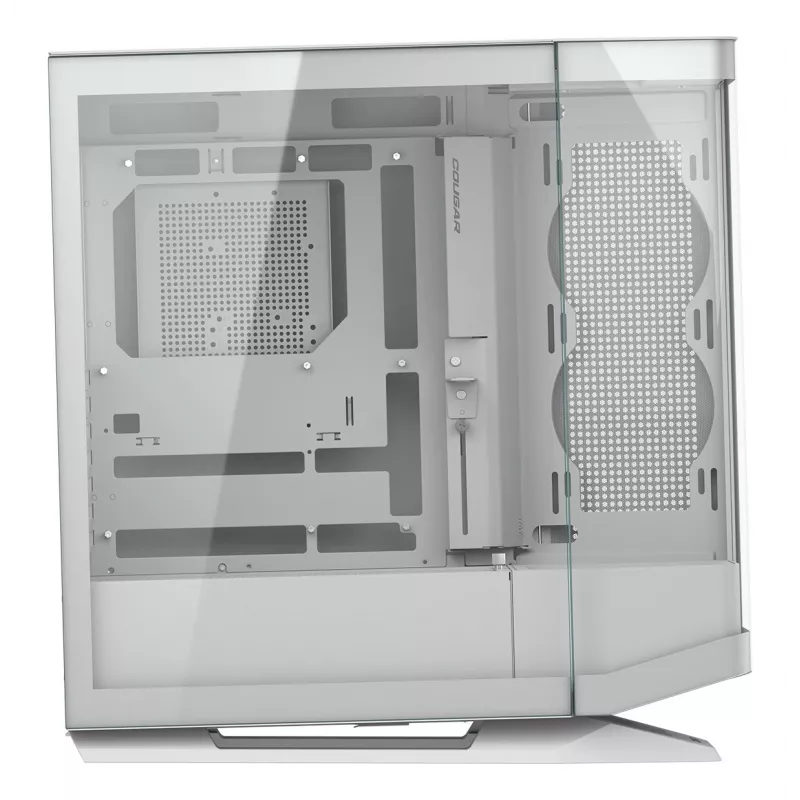 Obudowa PC Midi Tower Cougar FV270 — Biała, obsługuje ATX/EATX/Micro-ITX, 2×3,5 cala + 2×2,5 cala, wentylatory 120/140 mm