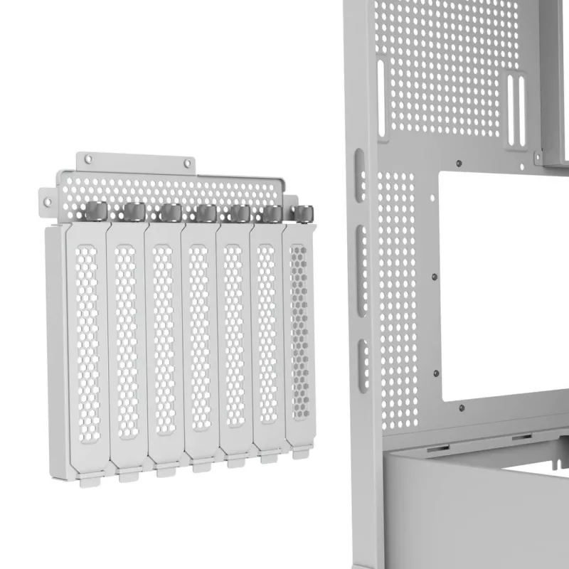 Obudowa PC Midi Tower Cougar FV270 — Biała, obsługuje ATX/EATX/Micro-ITX, 2×3,5 cala + 2×2,5 cala, wentylatory 120/140 mm