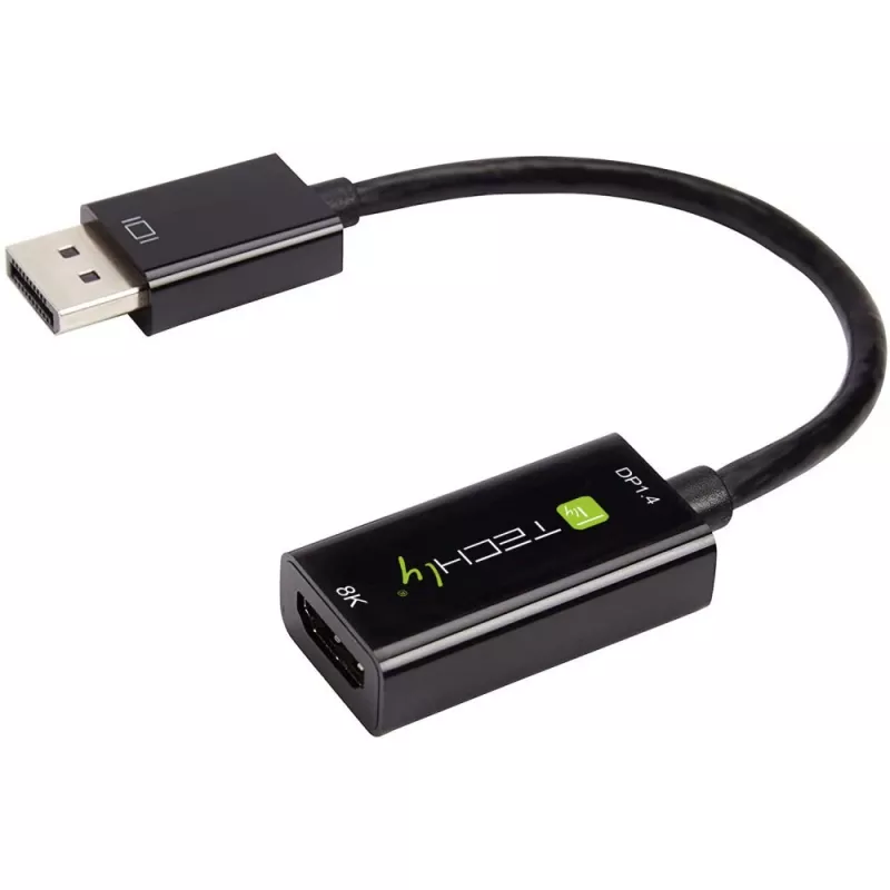 Techly IADAP DP-HDMIF8K adapter wideo 0,2 m DisplayPort HDMI Typ A (Standard) Czarny
