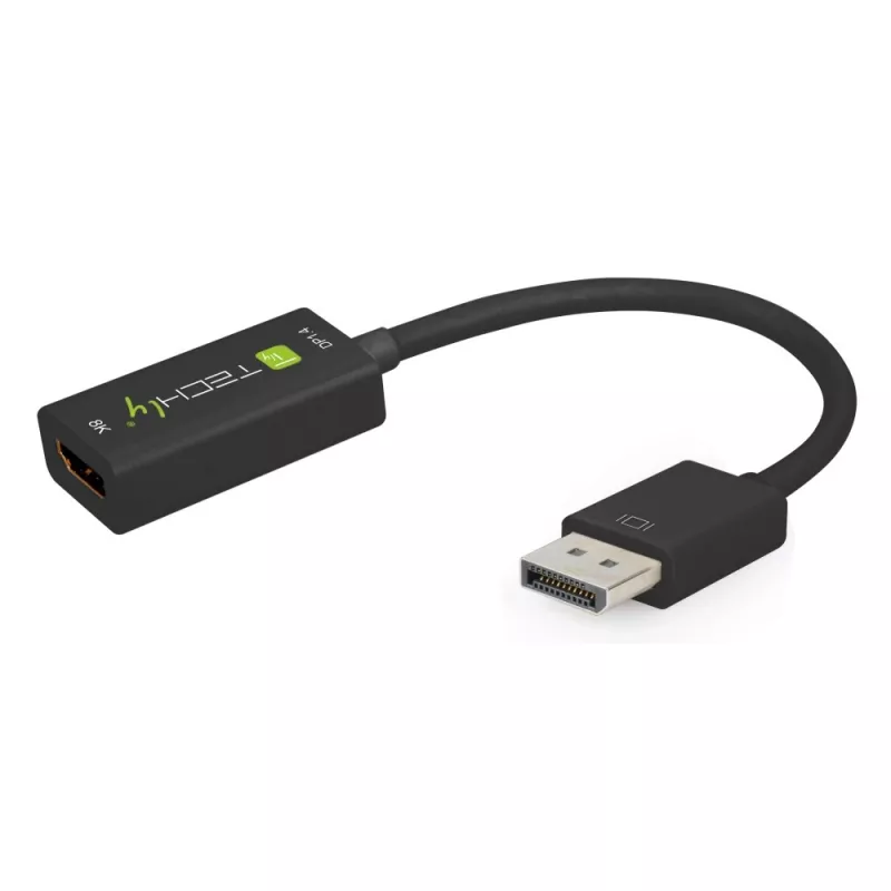 Techly IADAP DP-HDMIF8K adapter wideo 0,2 m DisplayPort HDMI Typ A (Standard) Czarny