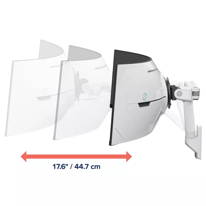 Ergotron HX Series RAMIĘ HX Z BARDZO WYTRZYMAŁYM PRZEGUBEM ŚCIENNYM BIAŁE DO MONITORÓW 1000R 57 CALI