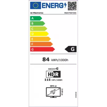 LG 55UR762H3ZC telewizor hotelowy 139,7 cm (55 cali) 4K Ultra HD 400 cd/m² Smart TV Czarny 10 W