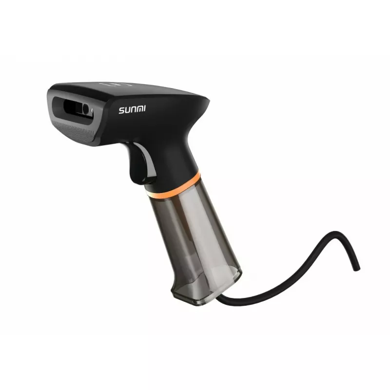 Ręczny skaner kodów kreskowych SUNMI U2 2D USB czarny — imager detaliczny, przewodowe połączenie USB