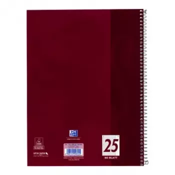 Notes Oxford 100050355 A4 80 arkuszy Bordeaux
