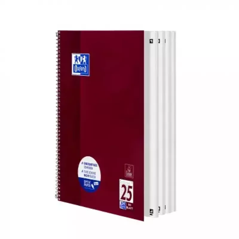Notes Oxford 100050355 A4 80 arkuszy Bordeaux