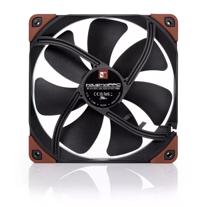 Wentylator Noctua NF-A14 14 cm 500-2000 RPM Czarny Brązowy