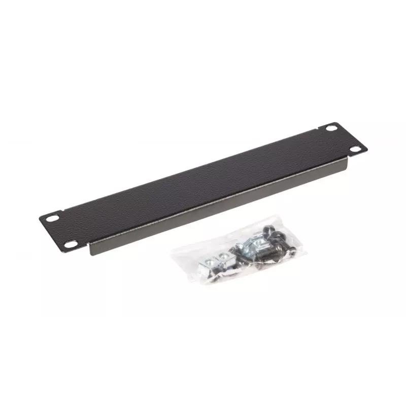 Panel zaślepiający EQUIP EZBP-10-B — metalowy, czarny, 1U, 123 g