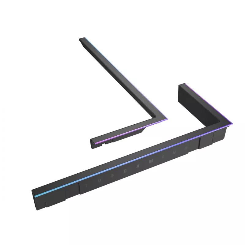 Zestaw rozszerzenia oświetlenia RGB ASUS TUF GAMING GT502 Horizon — ARGB 3-pin, 5 V, 1,44 A, mocowanie magnetyczne, kompatybilny z Midi Tower, czarny