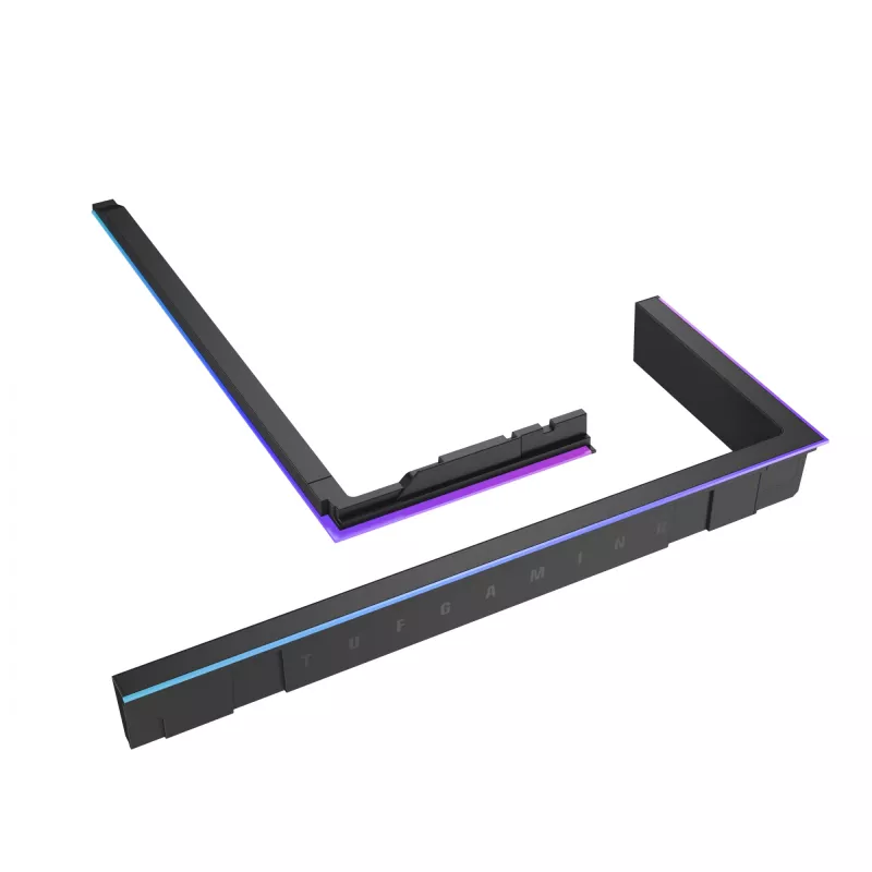 Zestaw rozszerzenia oświetlenia RGB ASUS TUF GAMING GT502 Horizon — ARGB 3-pin, 5 V, 1,44 A, mocowanie magnetyczne, kompatybilny z Midi Tower, czarny