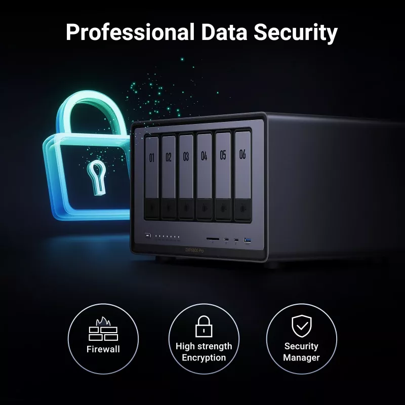 Ugreen DXP6800 Pro NAS Desktop Intel® Core™ i5 8 GB DDR5 Szary, Czarny