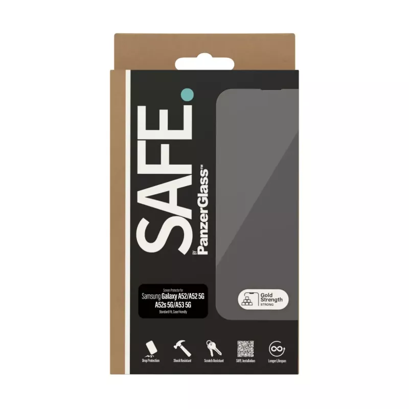PanzerGlass SAFE. by ® Osłona ekranu Samsung Galaxy A52 | A52 5G | A52s 5G | A53 5G | Ultra-Wide Fit