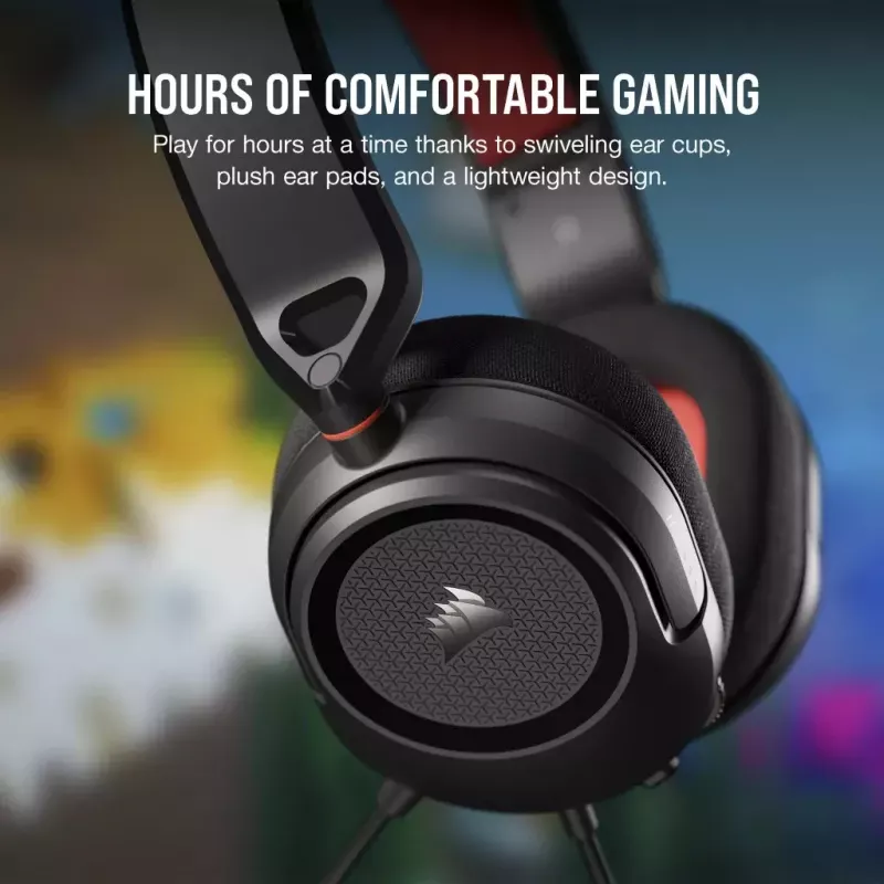 Zestaw słuchawkowy Corsair HS35 v2 Wired Gaming niebieski kabel 1,8 m 470 g