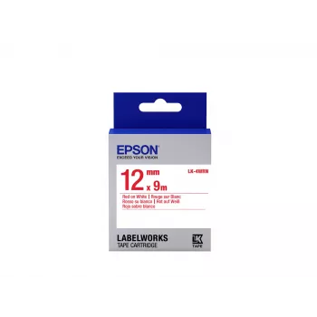 Kaseta z taśmą Epson Standard LK-4WRN czerwona/biała 12 mm (9 m)