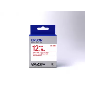 Kaseta z taśmą Epson Standard LK-4WRN czerwona/biała 12 mm (9 m)