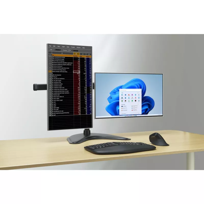Kensington SmartFit Ergo Freestanding Dual Monitor Stand, wolnostojący, 20 kg, 68,6 cm (27 cali), 100 x 100 mm, regulacja wysokości, czarny