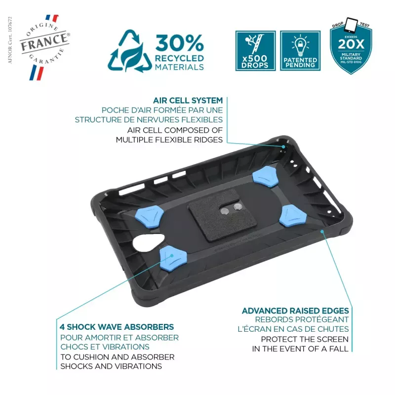 Case Mobilis Galaxy Tab Active5 8'' Cover 360° Rotating Handstrap Kickstand