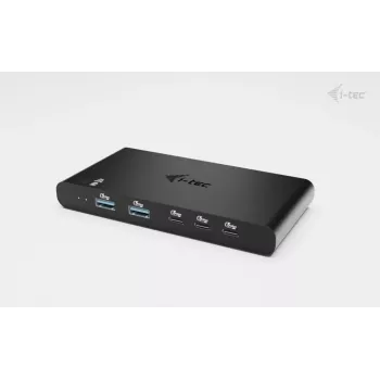 Stacja dokująca KVM i-tec dla 2 hostów HDMI, interfejs hosta USB-C, PD 2×100 W, 4K@60 Hz, 2×USB-A