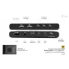 Stacja dokująca KVM i-tec dla 2 hostów HDMI, interfejs hosta USB-C, PD 2×100 W, 4K@60 Hz, 2×USB-A