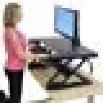 Podstawka konwertująca biurko ERGOTRON WorkFit-T Czarny — rama ze stali nierdzewnej, wysokość 380 mm, maks. obciążenie 15,9 kg