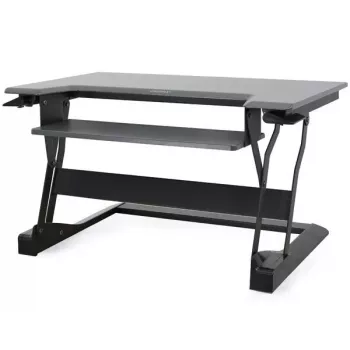 Podstawka konwertująca biurko ERGOTRON WorkFit-T Czarny — rama ze stali nierdzewnej, wysokość 380 mm, maks. obciążenie 15,9 kg